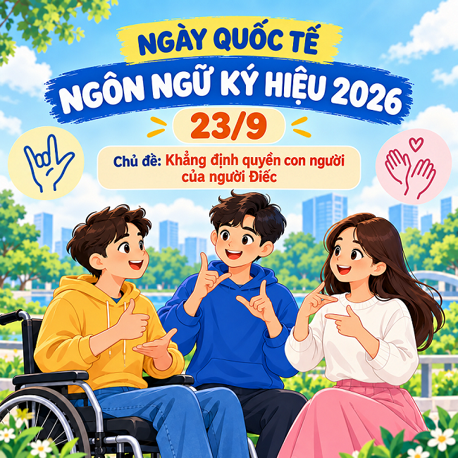 Ngày quốc tế Ngôn ngữ ký hiệu 2026: Khẳng định quyền con người của người Điếc